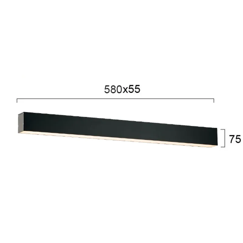 Plafoniera Liniara STATION ULTRA 3911-01058-3-B-D1 Viokef LED, Negru, Grecia