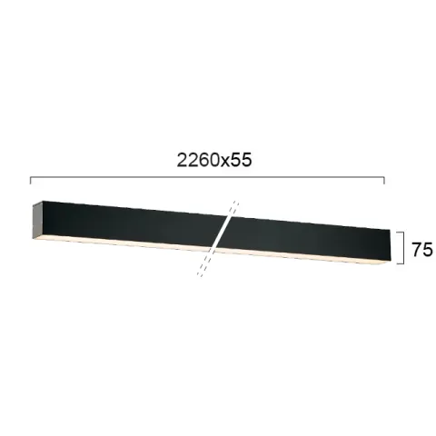 Plafoniera Liniara STATION ULTRA 3911-01226-4-B-N Viokef LED, Negru, Grecia