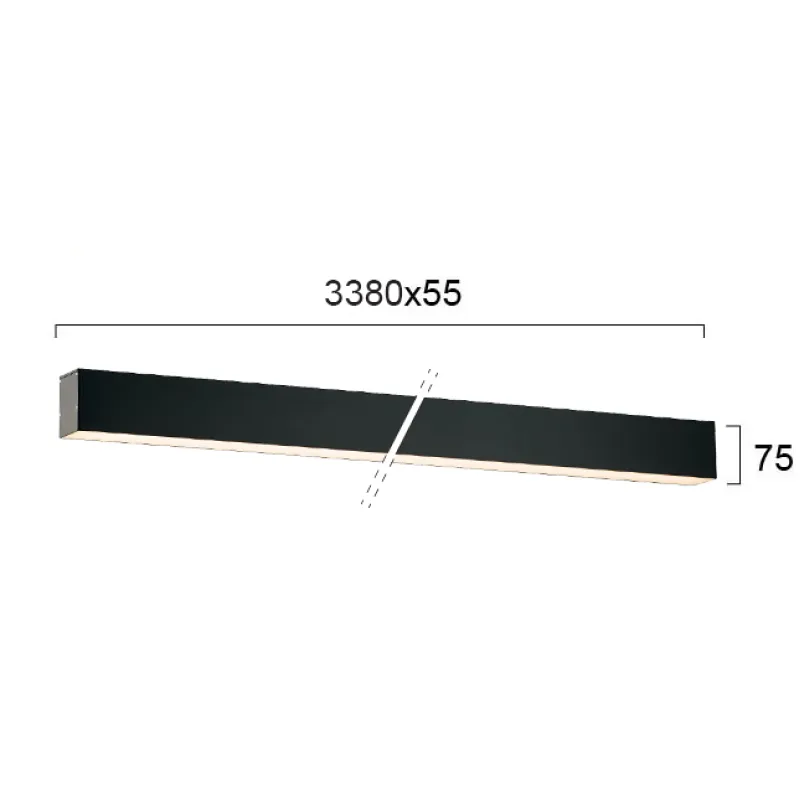 Plafoniera Liniara STATION ULTRA 3911-01338-4-B-D4 Viokef LED, Negru, Grecia