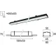 Plafoniera Incastrata STATION ULTRA 3911-03058-3-B-D1 Viokef LED, Negru, Grecia