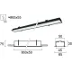 Plafoniera Incastrata STATION ULTRA 3911-03086-3-B-D3 Viokef LED, Negru, Grecia