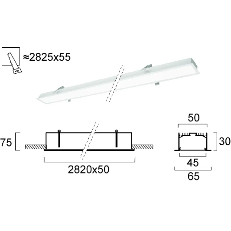 Plafoniera Incastrata STATION ULTRA 3911-03282-4-W-D3 Viokef LED, Alb, Grecia