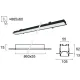 Plafoniera Incastrata STATION ULTRA 3911-04086-4-B-D5 Viokef LED, Negru, Grecia