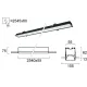 Plafoniera Incastrata STATION ULTRA 3911-04254-3-B-D4 Viokef LED, Negru, Grecia