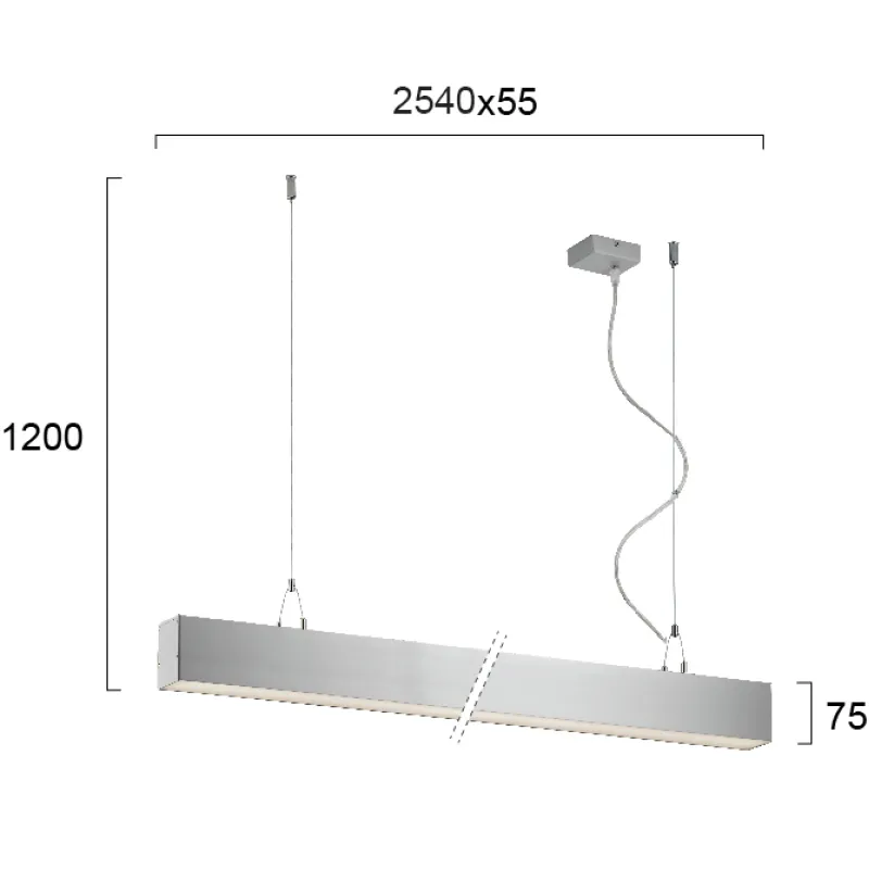 Suspensie Liniara STATION ULTRA 3911-10254-4-U-D5 Viokef LED, Grecia