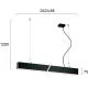 Suspensie Liniara STATION ULTRA 3911-10282-3-B-D1 Viokef LED, Negru, Grecia