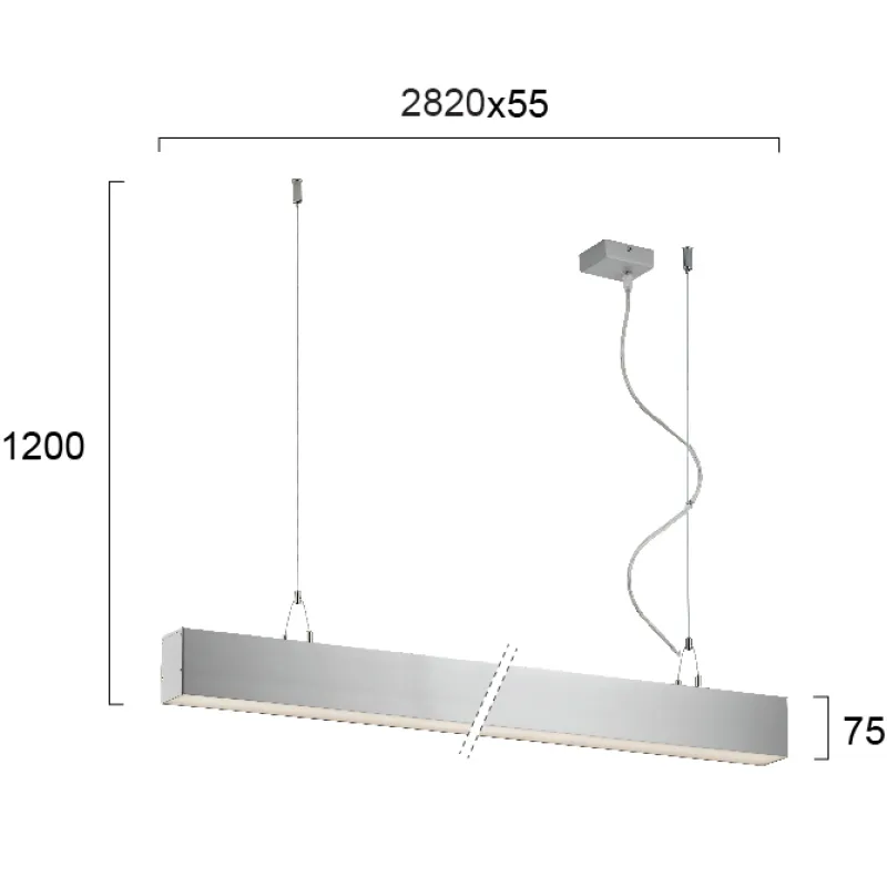 Suspensie Liniara STATION ULTRA 3911-10282-4-U-D4 Viokef LED, Grecia