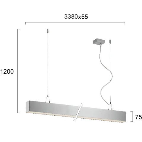 Suspensie Liniara STATION ULTRA 3911-10338-4-U-D1 Viokef LED, Grecia