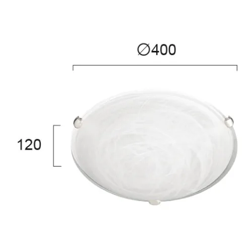 Plafoniera ELECTRA 3913200 Viokef E27, Alb, Grecia