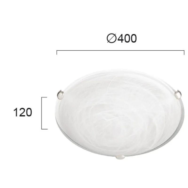 Plafoniera ELECTRA 3913200 Viokef E27, Alb, Grecia