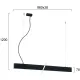 Suspensie Liniara CIBA 3916-00086-3-B-P-D3 Viokef LED, Negru, Grecia