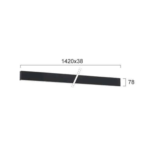 Plafoniera Liniara CIBA 3916-01142-4-B-M-D4 Viokef LED, Negru, Grecia