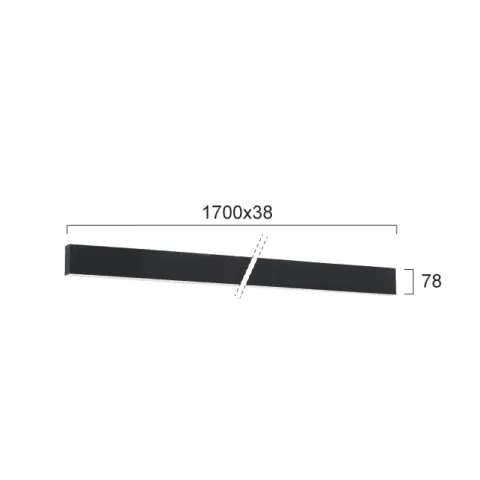 Plafoniera Liniara CIBA 3916-01170-4-B-P-N Viokef LED, Negru, Grecia