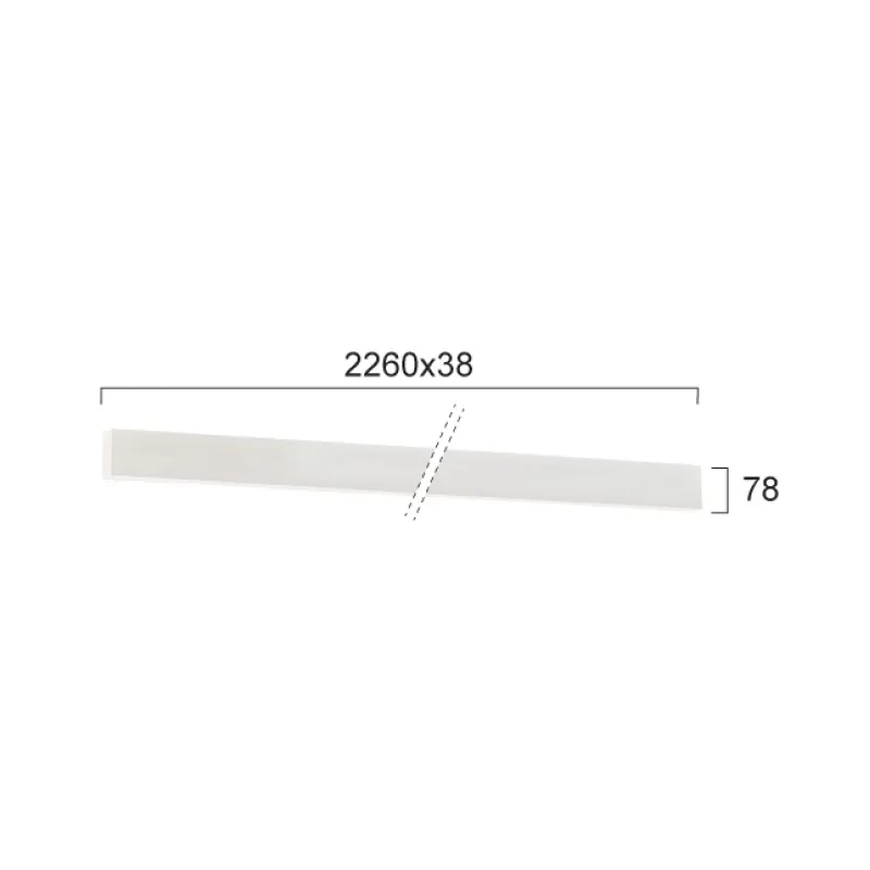Plafoniera Liniara CIBA 3916-01226-4-W-P-N Viokef LED, Alb, Grecia