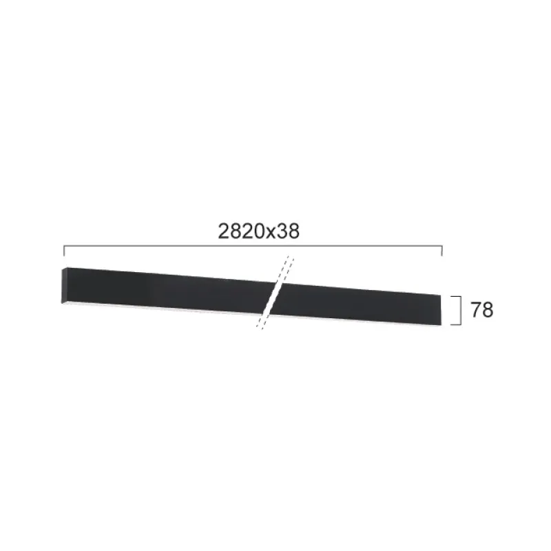 Plafoniera Liniara CIBA 3916-01282-4-B-M-D4 Viokef LED, Negru, Grecia