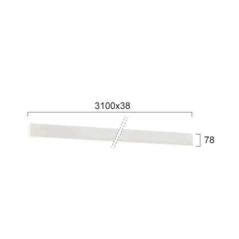Plafoniera Liniara CIBA 3916-01310-4-W-M-D3 Viokef LED, Alb, Grecia
