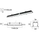 Plafoniera Incastrata SASA 3917-03114-3-B-P-D3 Viokef LED, Negru, Grecia