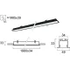 Plafoniera Incastrata SASA 3917-03198-4-B-P-D4 Viokef LED, Negru, Grecia