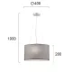 Suspensie BRISTOL 4114400 Viokef E27, Gri, Grecia
