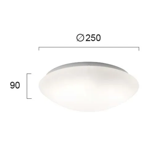 Plafoniera DISK 4144700 Viokef E27, Alb, Grecia