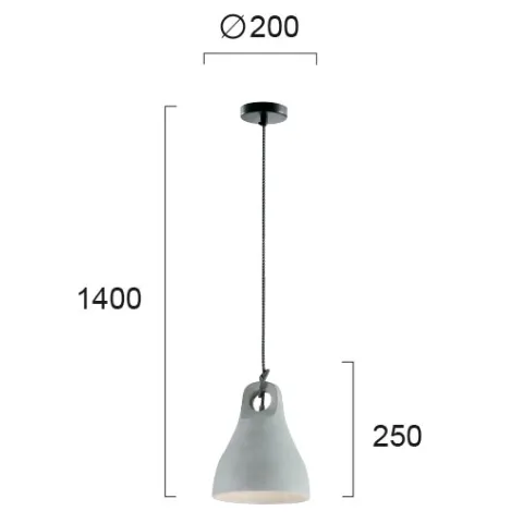 Pendul ANISHA 4146800 Viokef E27, Gri, Grecia