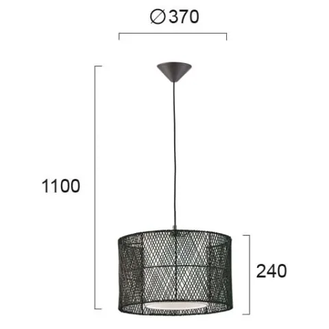 Pendul GRIDO 4149001 Viokef E27, Negru, Grecia