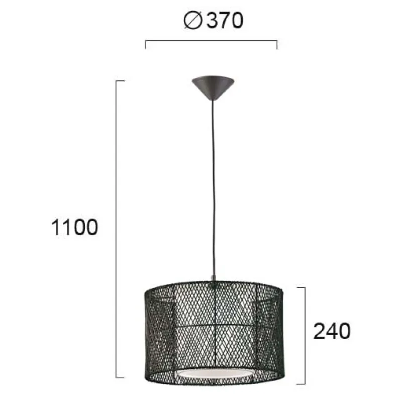 Pendul GRIDO 4149001 Viokef E27, Negru, Grecia