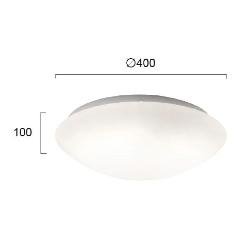 Plafoniera DISK 4154600 Viokef E27, Alb, Grecia