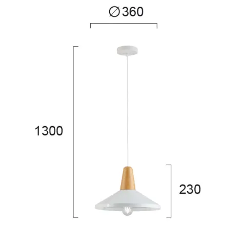 Pendul TOM 4165200 Viokef E27, Alb, Grecia