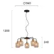 Suspensie LOREN 4165500 Viokef E27, Auriu, Grecia