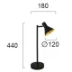 Veioza HARVEY 4167300 Viokef E14, Negru, Grecia