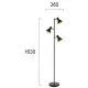 Lampadar HARVEY 4167400 Viokef E14, Negru, Grecia