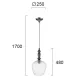 Pendul SALEM 4169400 Viokef E27, Transparent, Grecia