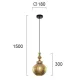 Pendul JAKARTA 4169500 Viokef E27, Auriu, Grecia
