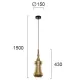 Pendul JAKARTA 4169600 Viokef E27, Auriu, Grecia