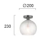 Plafoniera TALISA 4169900 Viokef E27, Transparent, Grecia