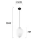 Pendul BOHO 4187800 Viokef E27, Alb, Grecia