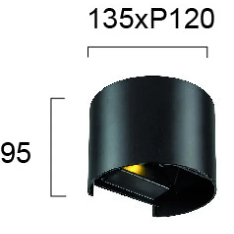 Aplica Exterior GREG 4188701 Viokef LED, Negru, Grecia