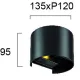 Aplica Exterior GREG 4188701 Viokef LED, Negru, Grecia