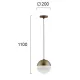 Pendul VIOLLA 4190300 Viokef E27, Alb, Grecia