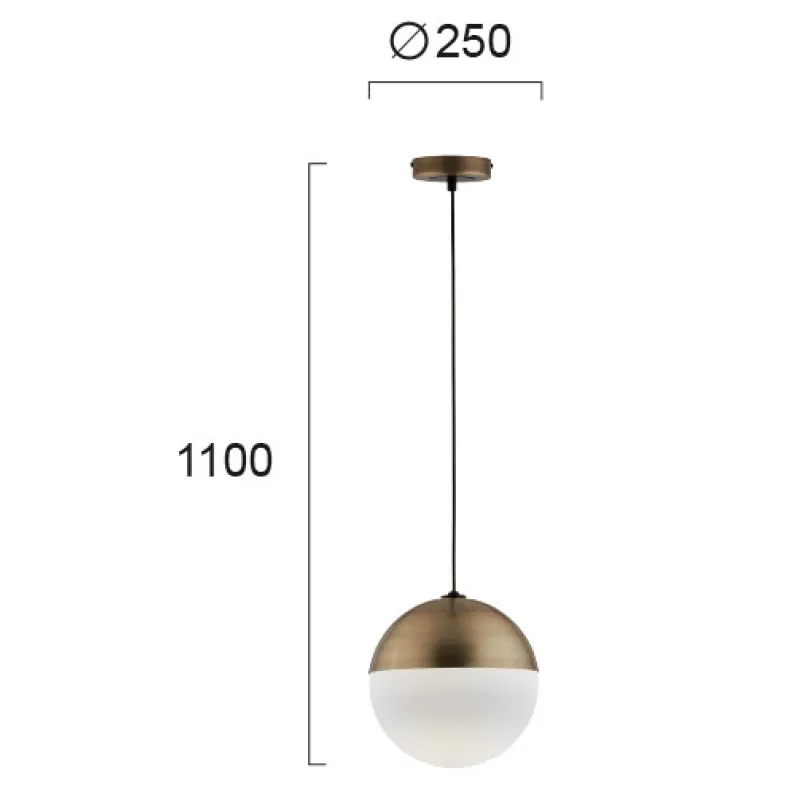 Pendul VIOLLA 4190400 Viokef E27, Alb, Grecia