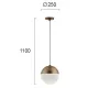 Pendul VIOLLA 4190400 Viokef E27, Alb, Grecia