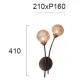 Aplica SISSY 4192700 Viokef G9, Auriu, Grecia