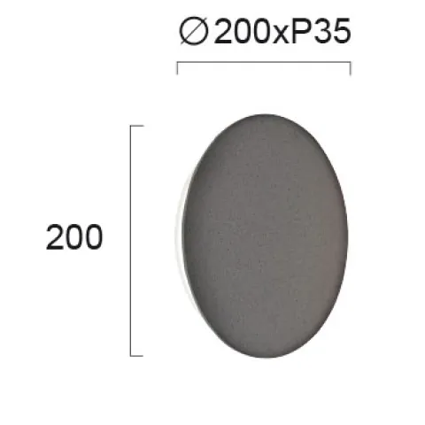 Aplica KYKLOS 4193702 Viokef LED, Gri, Grecia