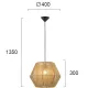 Pendul ZAIRA 4198102 Viokef E27, Natural, Grecia