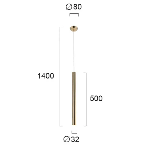 Pendul ELLIOT 4201700 Viokef LED, Auriu, Grecia