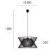 Pendul ARGELA 4203700 Viokef E27, Negru, Grecia