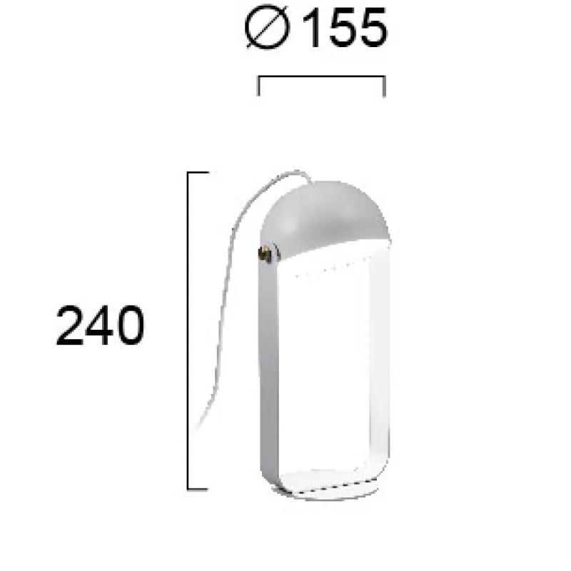 Veioza HEMI 4205700 Viokef LED, Alb, Grecia