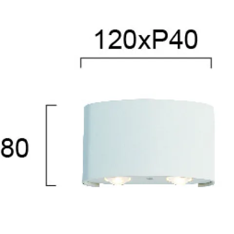 Aplica TWIST 4211000 Viokef LED, Alb, Grecia