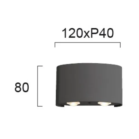 Aplica TWIST 4211001 Viokef LED, Gri, Grecia